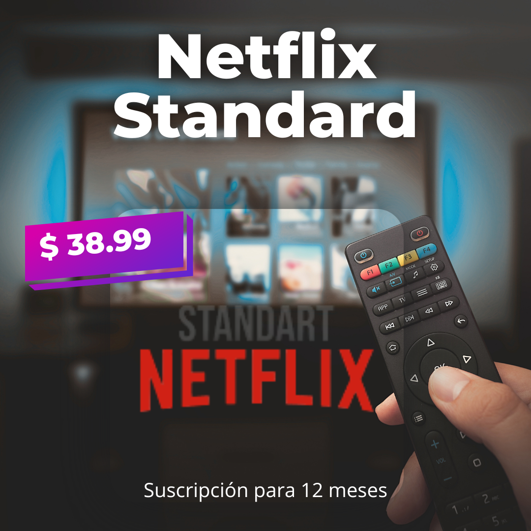 Netflix Standard — Acceso por 1 Año Completo