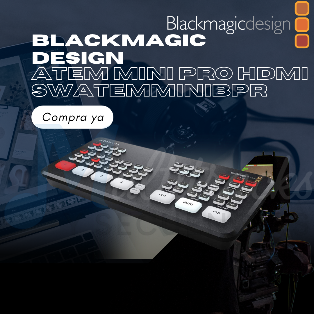 Conmutador de transmisión en vivo ATEM Mini Pro HDMI – Blackmagic Design (SWATEMMINIBPR)