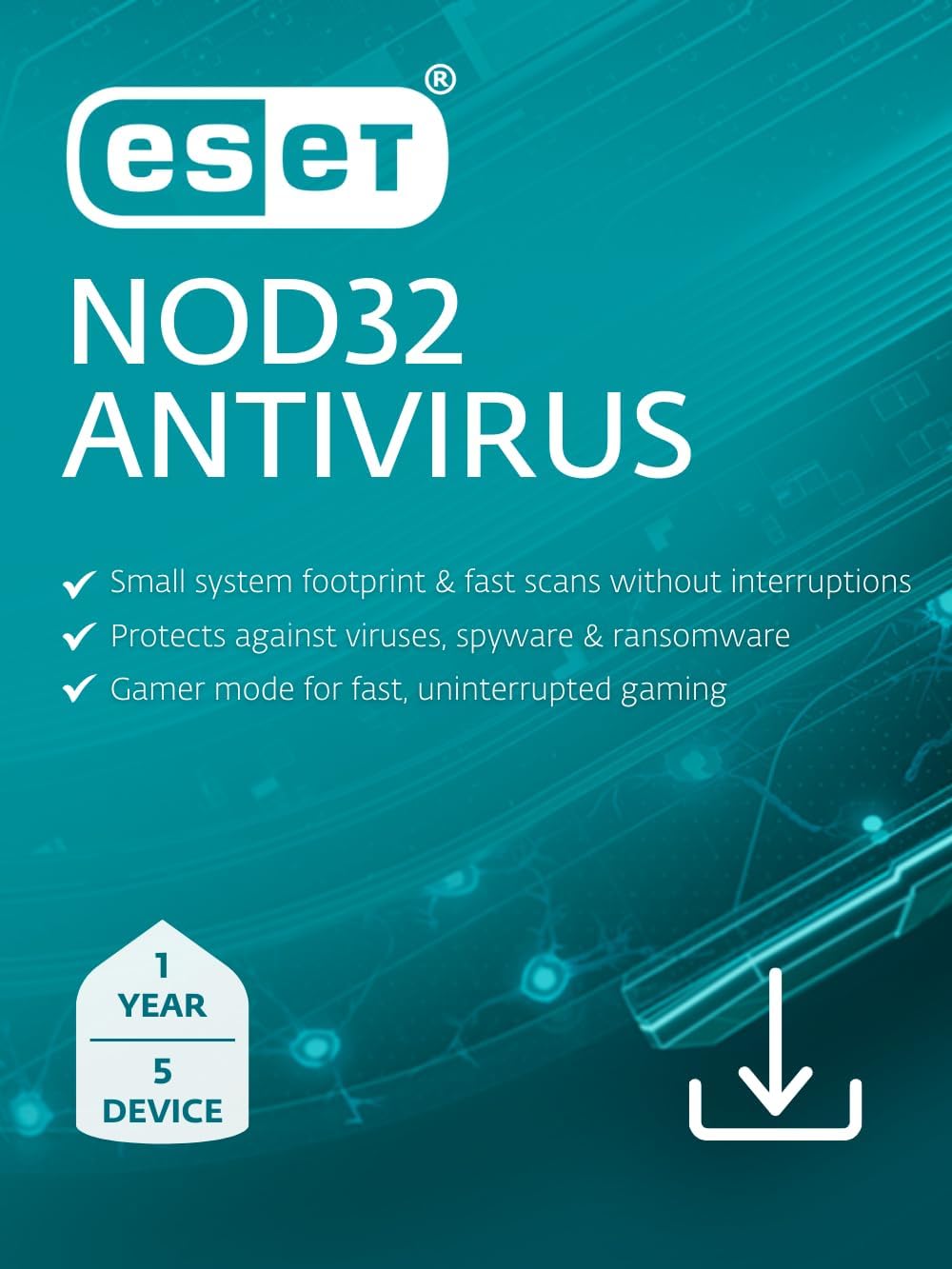 ESET NOD32 Antivirus — Edición 2024 | 5 Dispositivos | 1 Año