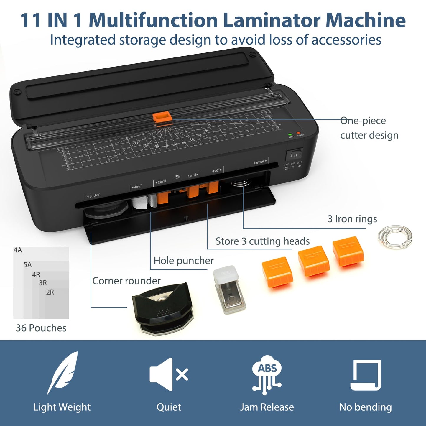 Máquina Laminadora 11 en 1 con Tecnología Never Jam