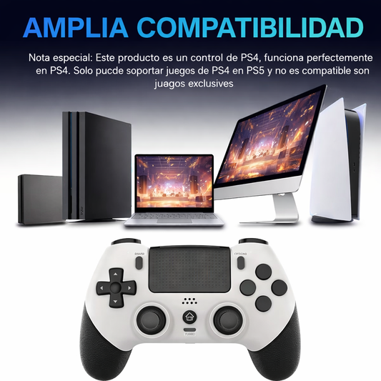 Control Inalámbrico para PS4 / PC con Joysticks Hall y Vibración