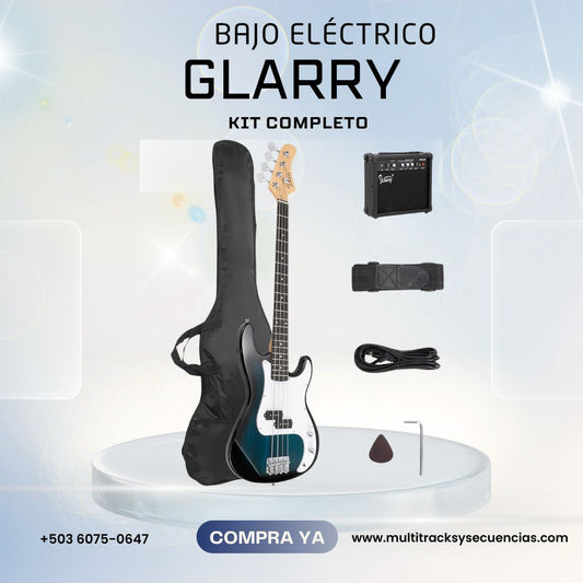 Kit Completo de Bajo Eléctrico para Principiantes – GLARRY