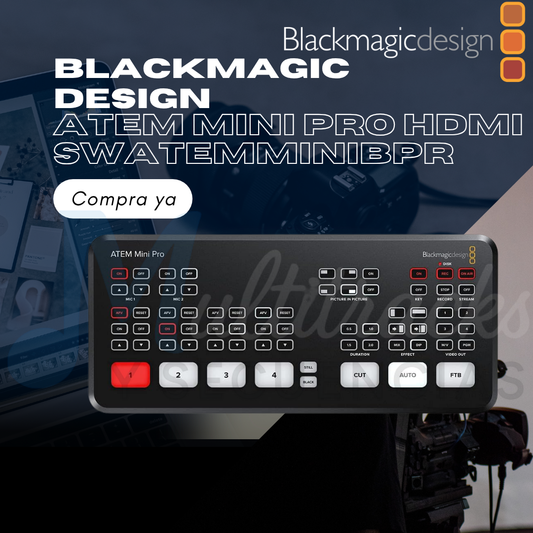 Conmutador de transmisión en vivo ATEM Mini Pro HDMI – Blackmagic Design (SWATEMMINIBPR)