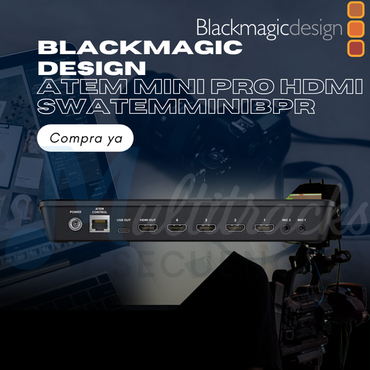 Conmutador de transmisión en vivo ATEM Mini Pro HDMI – Blackmagic Design (SWATEMMINIBPR)