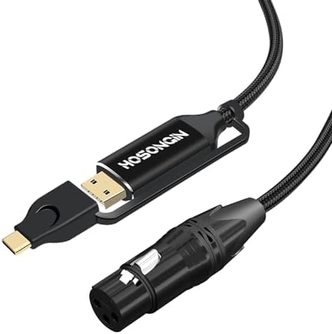HOSONGIN Cable USB C a XLR de 3.3 pies