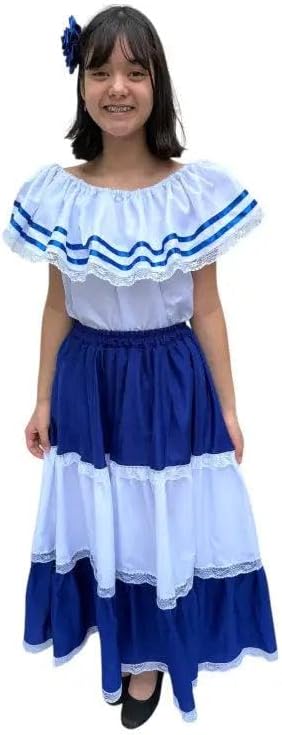 Vestido tradicional salvadoreño de fiesta para mujer