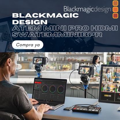 Conmutador de transmisión en vivo ATEM Mini Pro HDMI – Blackmagic Design (SWATEMMINIBPR)