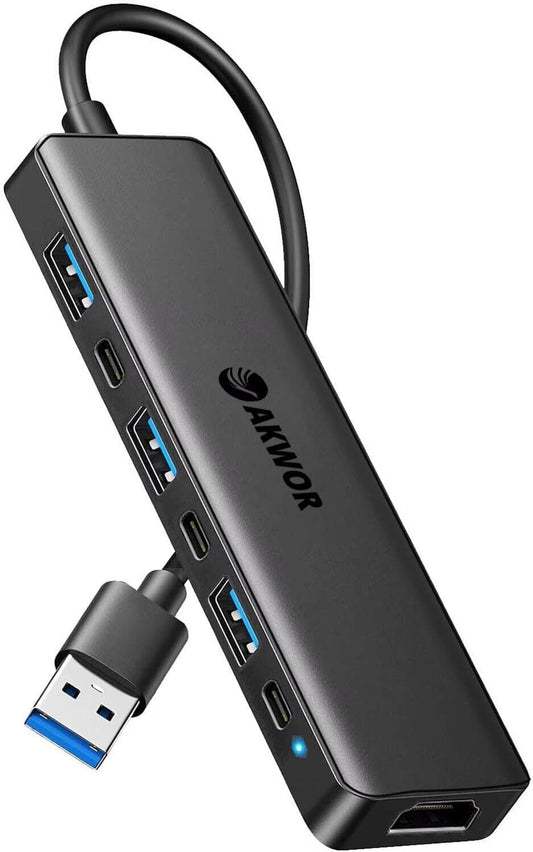 Adaptador USB 3.0 a HDMI 1080P | Hub USB-A y USB-C | Extensor de Monitor
