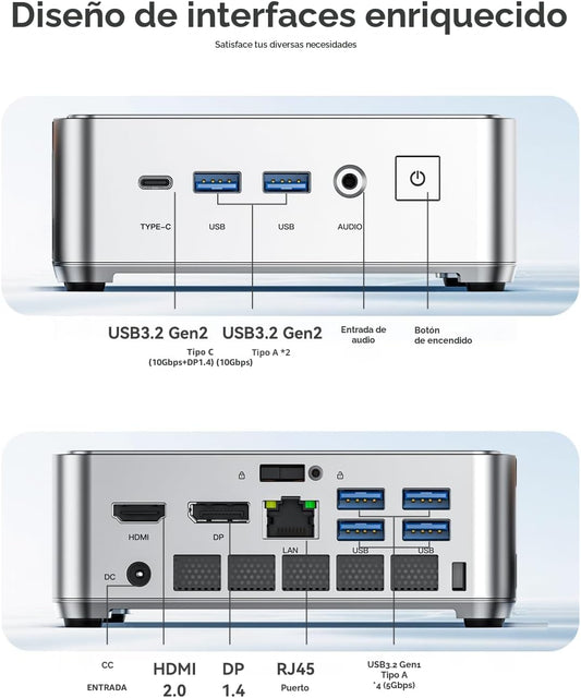Mini PC KAMRUI Pinova P2 Ryzen 5 4300U 16GB RAM 512GB SSD