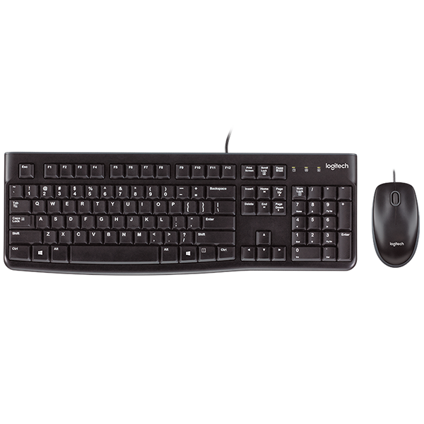 Combo Teclado y Mouse Logitech MK120 USB | 920-004428 | Cómodo y Silencioso