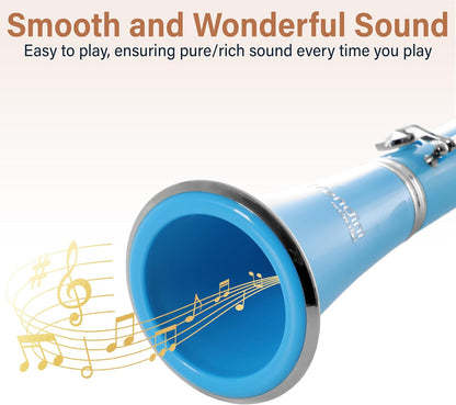 Clarinete Bb Mendini By Cecilio para Principiantes – Azul Claro