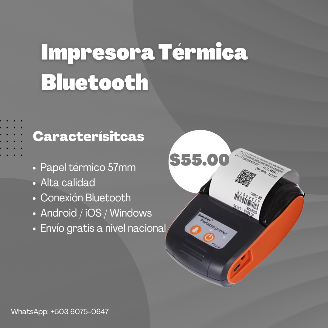Impresora Térmica Portátil Bluetooth | Compatible con Android, iOS y Windows