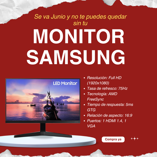 Monitor Samsung T350 LF24T350FHNXZA 24 pulgadas FHD