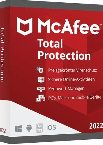 McAfee Total Protection (2022) - 5 Dispositivos | 1 Año | Código Global