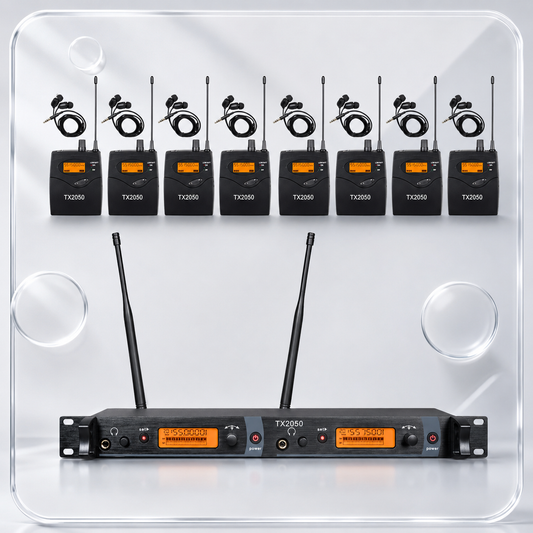 Sistema de Monitor Inalámbrico In-Ear con 8 Bodypacks