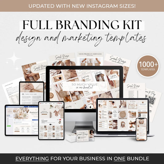 Kit de Marca Completo para Canva – Plantillas de Marketing y Redes Sociales