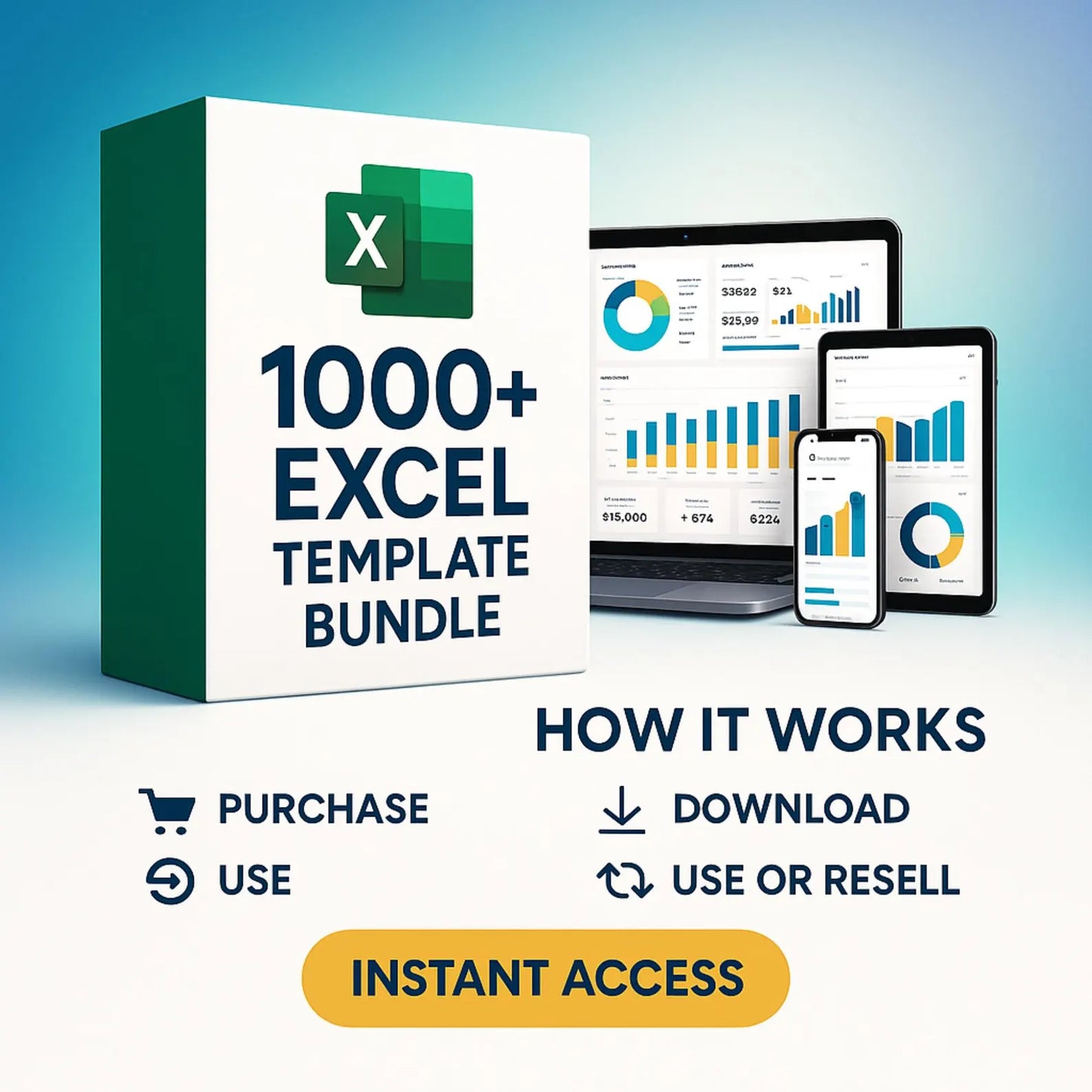 Pack de 1000+ Plantillas de Excel – Finanzas, Negocios y Productividad