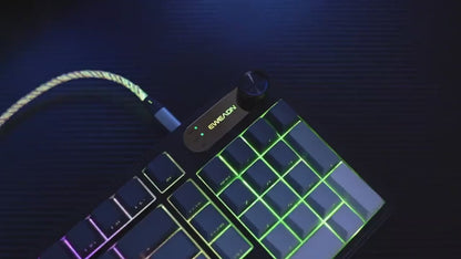 Teclado Gaming EWEADN RGB con Pantalla y Perilla Multimedia